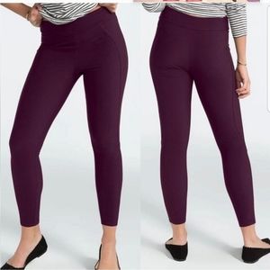 Spanx Micro Rib Knit Control Top Skimmer Leggings Size L